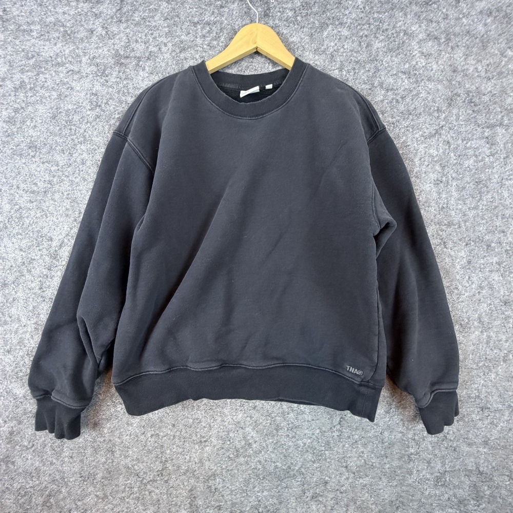 Aritzia TNA Sweatfleece Mens Large Gray Sweatshirt Lined Cozy Fleece Perfect Fit